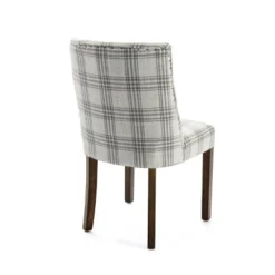 2pk Harman Contemporary Upholstered Plaid Dining Chairs Gray/Light Beige/Brown - Christopher Knight Home -Modern Living Sales GUEST c59b166c df3d 4761 8d46 d228bd9e258f