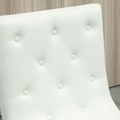 HOMCOM Bar Stools Set Of 2, Swivel Bar Chairs, 25.5" High Fabric Tufted Breakfast Barstools For Kitchen Counter, Cream White -Modern Living Sales GUEST c6894d97 b617 48f0 a8ab de2d9f3bba9e