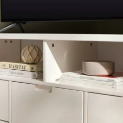 Cara Mid-Century Modern 3 Drawer Corner TV Stand For TVs Up To 58" - Saracina Home -Modern Living Sales GUEST c84185b3 2218 44f2 8f9f 46919812d8aa