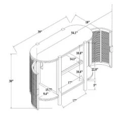 Portola Hills Caned Door Console With Shelves - Threshold™ Designed With Studio McGee -Modern Living Sales GUEST ca010533 3434 4baa 9362 bdbf17be2193