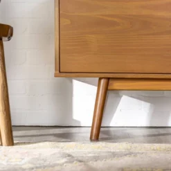 Solid Wood Mid-Century Modern TV Stand For TVs Up To 65" - Saracina Home -Modern Living Sales GUEST cda6b074 d568 4d66 b464 601370e6db11