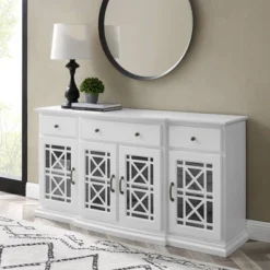 Selma Transitional 3 Tiered Ornate Fretwork Door Sideboard - Saracina Home -Modern Living Sales GUEST cdf6c707 00c3 48fa a445 4ef1444609de