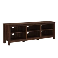 Transitional 6 Cubby Wood Open Storage Wood TV Stand For TVs Up To 80"- Saracina Home -Modern Living Sales GUEST d09d53fd 86be 4590 8f8d 330fc60b11ce