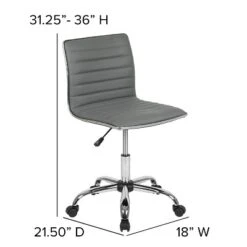 Emma And Oliver Low Back Designer Armless Ribbed Swivel Task Office Chair 25 Emma And Oliver Low Back Designer Armless Ribbed Swivel Task Office Chair -Modern Living Sales GUEST d0e699da fac0 4ff7 9690 360cf895b260