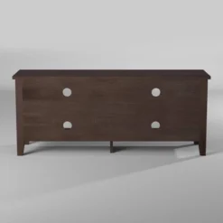 Transitional 4 Cubby Wood Open Storage TV Stand For TVs Up To 65"- Saracina Home -Modern Living Sales GUEST d19d33bf 7971 4a2c 9f62 7f842ee0c099