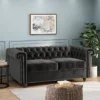 Brinkhaven Modern Glam Tufted Velvet Loveseat With Nailhead Trim - Christopher Knight Home -Modern Living Sales GUEST d44e181a 541e 4f63 b50e 90cbf8086668