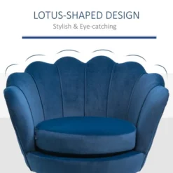 HomCom Elegant Velvet Upholstered Accent Leisure Club Chair With Gold Metal Legs -Modern Living Sales GUEST d82b585e 3da8 4dc5 88b0 ed97c7dde64b