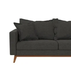 Maryan Pillowback Wood Stretcher Sofa Gray Linen - Room & Joy -Modern Living Sales GUEST da265011 62e5 4fb0 855f b56065792a88