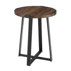 Wrightson Urban Industrial Faux Wrap Leg Round Side Table - Saracina Home -Modern Living Sales GUEST de11acff 57fb 43ae ba23 8b22beb8247c