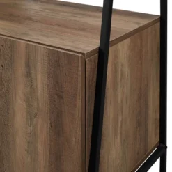 72" Open Shelf And Closed Storage Cabinet Ladder Bookcase - Saracina Home -Modern Living Sales GUEST ded49d99 27c1 4ea8 a1ba cd985adc4624