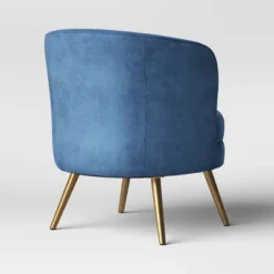 Beadle Accent Chair With Brass Leg Velvet Blue - Project 62™ -Modern Living Sales GUEST e11583ec 29c6 45c1 beb3 aaaa0bb28088