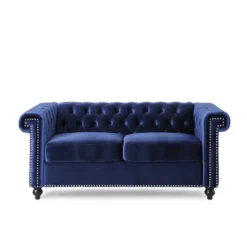 Brinkhaven Modern Glam Tufted Velvet Loveseat With Nailhead Trim - Christopher Knight Home -Modern Living Sales GUEST e6dbdeaf b34f 4bb9 8c55 a2bef1478ebe