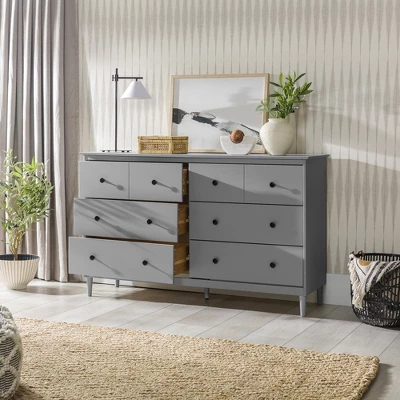 Stiva Classic Mid-Century Modern Horizontal 6 Drawer Dresser - Saracina Home 8 Stiva Classic Mid-Century Modern Horizontal 6 Drawer Dresser - Saracina Home - Image 6