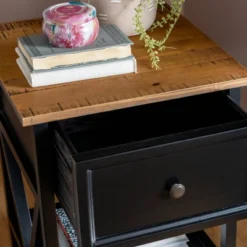 Set Of 2 Farmhouse Single Drawer V Frame Nightstands - Saracina Home -Modern Living Sales GUEST e8f7cdca 8d1e 40a3 a260 233a64853d0a