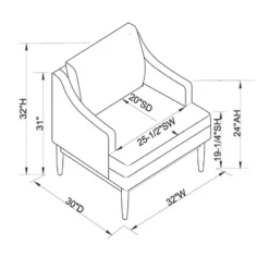 Howell Upholstered Accent Chair With Wood Base - Threshold™ Designed With Studio McGee -Modern Living Sales GUEST eaa765f5 26c5 4ecb 8f54 dd96378e2465