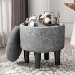 Costway Modern Accent Chair With Ottoman Armchair Barrel Sofa Chair With Footrest Grey -Modern Living Sales GUEST eb1fb0c7 75fa 4140 af2a e80c8f4cbdc0
