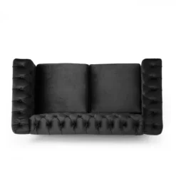 Brinkhaven Modern Glam Tufted Velvet Loveseat With Nailhead Trim - Christopher Knight Home -Modern Living Sales GUEST eca0083e 5ef9 4c65 8bae c89aa70087b7