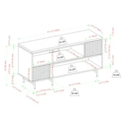 Modern Reeded Door Extendable TV Stand For TVs Up To 50" - Saracina Home 25 Modern Reeded Door Extendable TV Stand For TVs Up To 50" - Saracina Home -Modern Living Sales GUEST ed00bd4f d172 4e6a 8f8e 03cd201c95f3