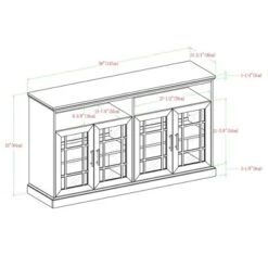 Transitional 4 Door Windowpane TV Stand For TVs Up To 65" - Saracina Home -Modern Living Sales GUEST ed2005eb 89f7 433b a81a f537715559df