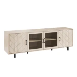 Vik Modern Boho 4 Door Herringbone TV Stand For TVs Up To 80" - Saracina Home -Modern Living Sales GUEST ed5d16ce 4150 442b 90cb a64eda002eff