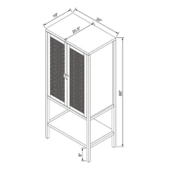 66" East Bluff Woven Cabinet Black - Threshold™ Designed With Studio McGee -Modern Living Sales GUEST f0f96919 4336 4aac bf37 3083b43583f1