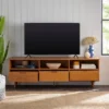 Cara 3 Drawer Mid-Century Modern 3 Drawer TV Stand For TVs Up To 80" - Saracina Home -Modern Living Sales GUEST f2077998 8439 4299 85cb 3212c3494482