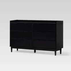 Mid-Century Modern Solid Wood 6 Drawer Double Dresser - Saracina Home -Modern Living Sales GUEST f28737c7 21cc 4ac1 a20c e0fb2c873759