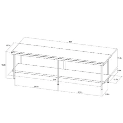 Wood And Metal TV Stand For TVs Up To 60" - Room Essentials™ -Modern Living Sales GUEST f2ab031b ee97 4ed0 a48d 1bc0bae2773f