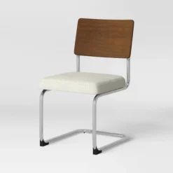 2pk Cecilton Chrome Cantilever Dining Chairs Cream Boucle - Threshold™ -Modern Living Sales GUEST f467ac82 933d 40fb b02c 63edbb24066f