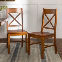 Set Of 2 Traditional Distressed Wood Dining Chairs - Saracina Home -Modern Living Sales GUEST f5098441 a476 42f8 bd14 7039d02a9ce1