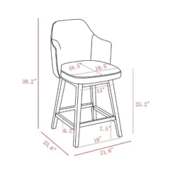 Kinston Swivel Curved Back Upholstered Counter Height Barstool - Threshold™ -Modern Living Sales GUEST f6337fc0 e348 447d 9f0e eeca9263a691