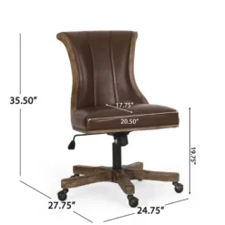 Coulee Contemporary Upholstered Roll Back Swivel Office Chair Dark Brown/Natural - Christopher Knight Home 25 Coulee Contemporary Upholstered Roll Back Swivel Office Chair Dark Brown/Natural - Christopher Knight Home -Modern Living Sales GUEST fad0ddef d8b7 4665 857d 482299fedf66