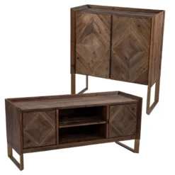 Glacerad Reclaimed Wood Media Console For TVs Upto 50" Brown - Aiden Lane -Modern Living Sales GUEST fc78f503 8a04 4d7b 8d17 51d39515250f