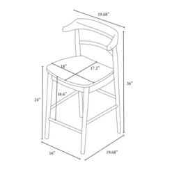 Kaysville Curved Back Wood Counter Height Barstool - Threshold™ Designed With Studio McGee -Modern Living Sales GUEST fd10f3f7 c840 492c 99c3 22fe1ea36f2d