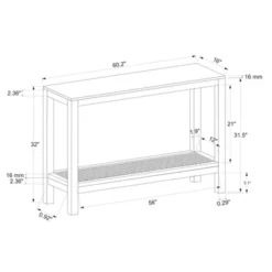 Console Table With Woven Rattan Shelf Black - Threshold™ Designed With Studio McGee -Modern Living Sales GUEST fd806213 5ef7 492e a065 be15b39cc53e