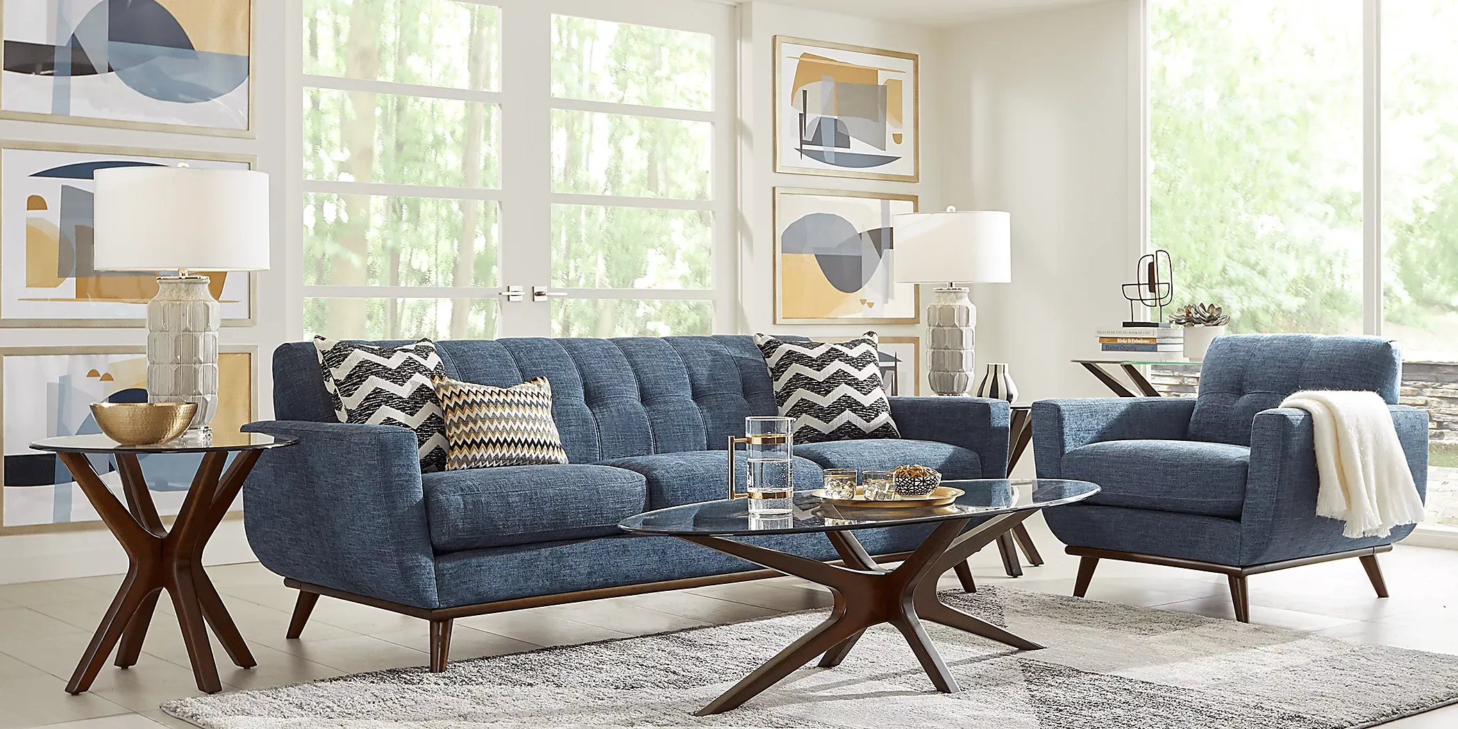 Modern Living Sales -Modern Living Sales east side sapphire 5 pc living room 1554177P image room